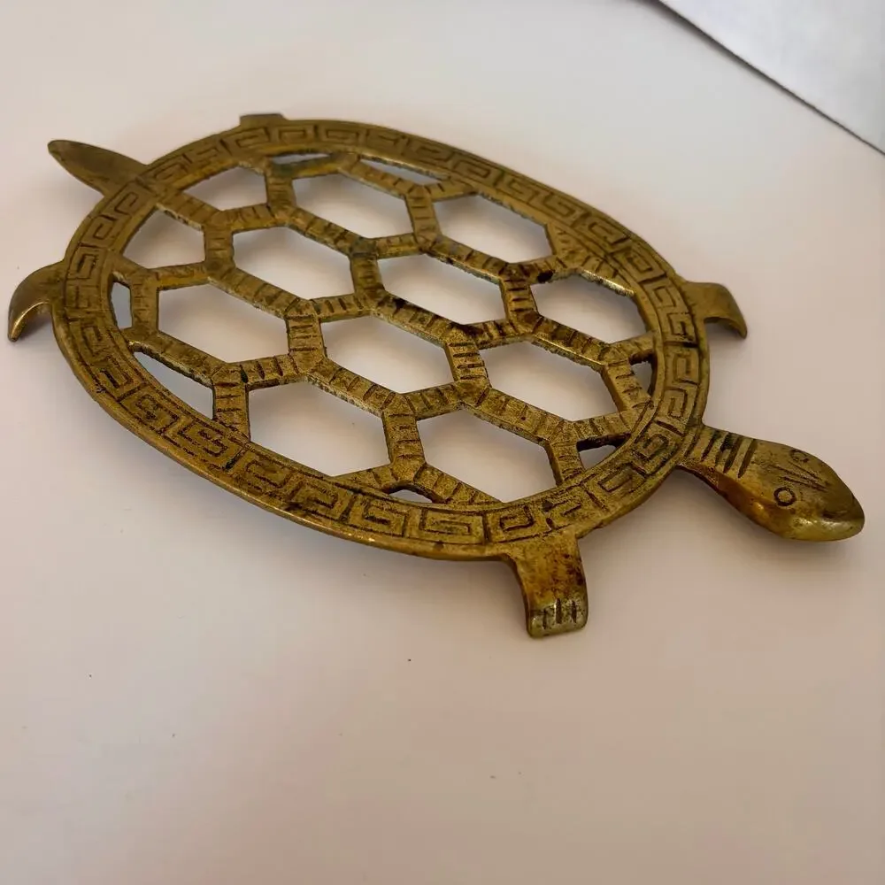 Vintage Brass Turtle Trivet by C.B.K. Ltd - 10